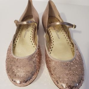 Juicy Couture - Gold Sequin Mary Jane's - Size 10M